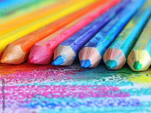 Vibrant Pastel Chalks and Crayons: Creative Tools for Learning