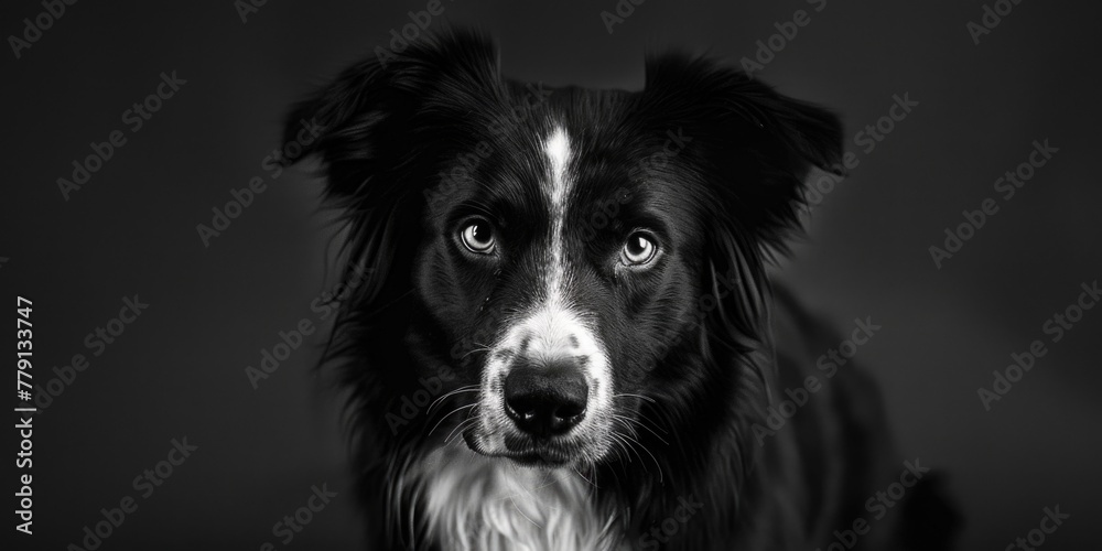 A monochromatic image of a dog, suitable for various design projects