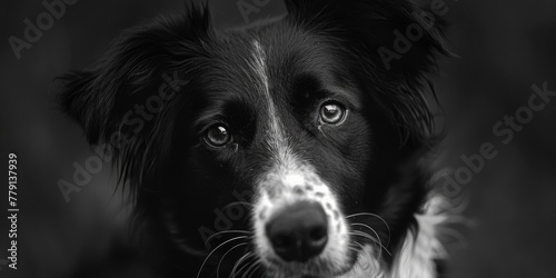 A monochromatic image of a dog, suitable for various projects