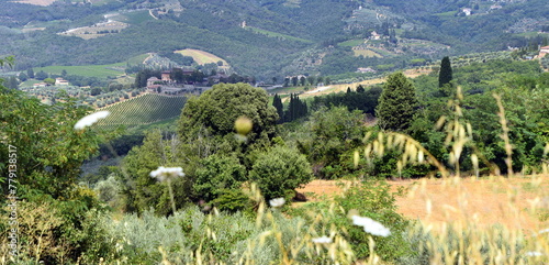 Weite Hügel und Täler der Toskana