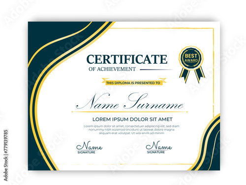 corporate certificate design for project