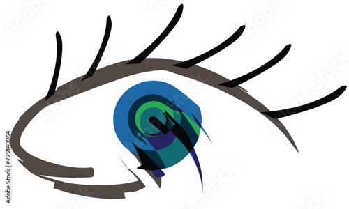 Abstract artistic  eye logo