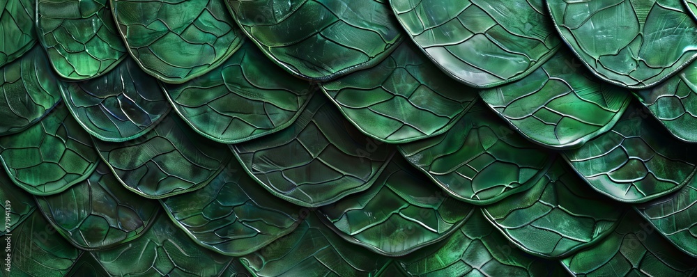 Obraz premium green dragon scales.