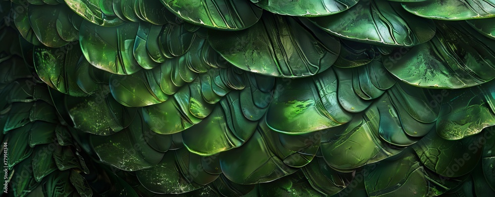 Obraz premium green dragon scales.