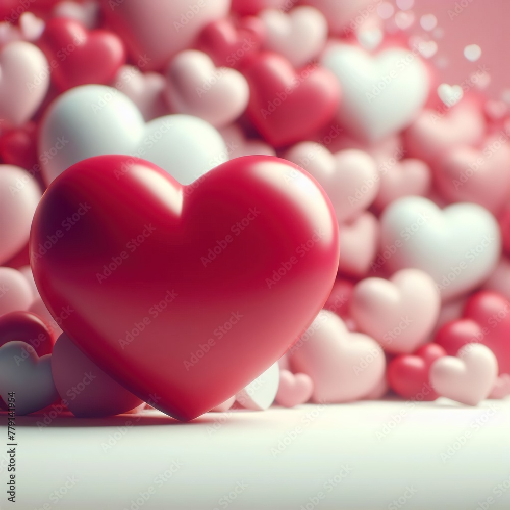Red 3D heart with beautiful background and attractive colors.with Generative AI technology
Red 3D heart with beautiful background and attractive colors.with Generative AI technology
