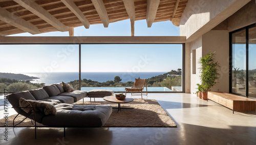Lujoso salón estilo contemporáneo con vistas panorámica al mar Mediterráneo © Nautilus One