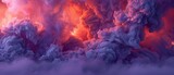   A red and pink smoky cloud cluster drifting in the sky