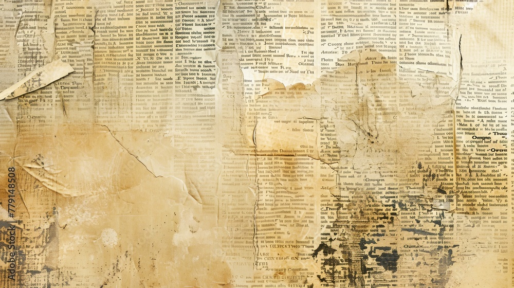 Fototapeta premium a newspaper with a lot of pages cut out of it