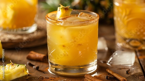 Pineapple tepache is a fermented drink made with pineapple, cinnamon, and sugar. It's a refreshing and healthy alternative to sugary drinks.