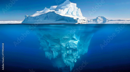iceberg, communication-metaphor, the part over the water, the rest under the water © Alina Tymofieieva