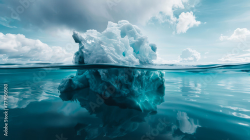 iceberg, communication-metaphor, the part over the water, the rest under the water