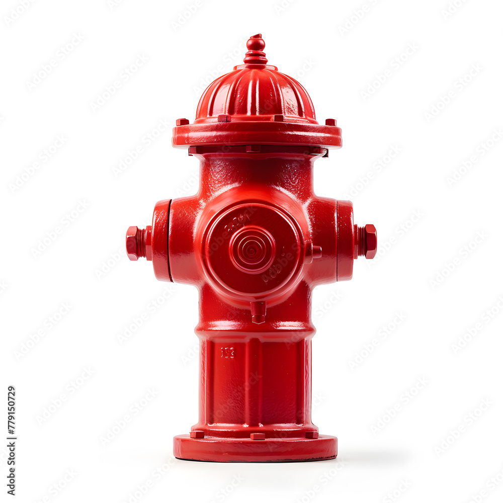 Red Fire Hydrant isolated on white background