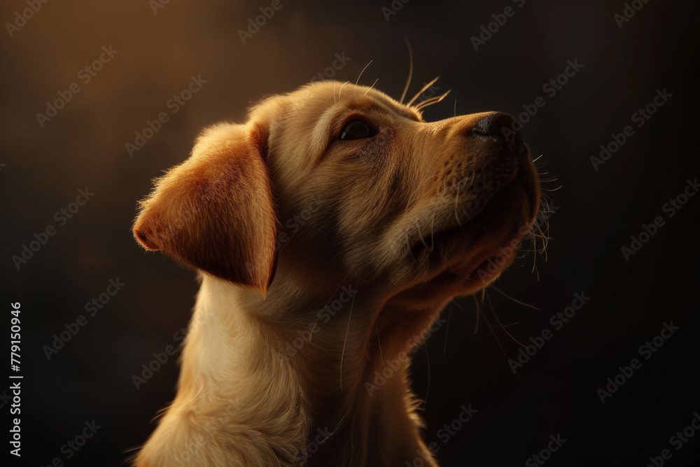 Adorable yellow labrador puppy, closeup shot. Adorable yellow labrador puppy, closeup shot.