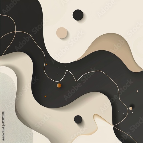 Black and bronze abstract shape background presentation