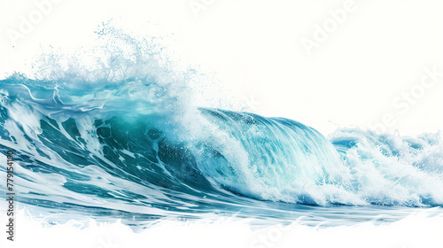 Ocean wave on a white background.