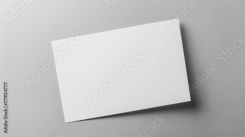 A blank white paper on a gray background