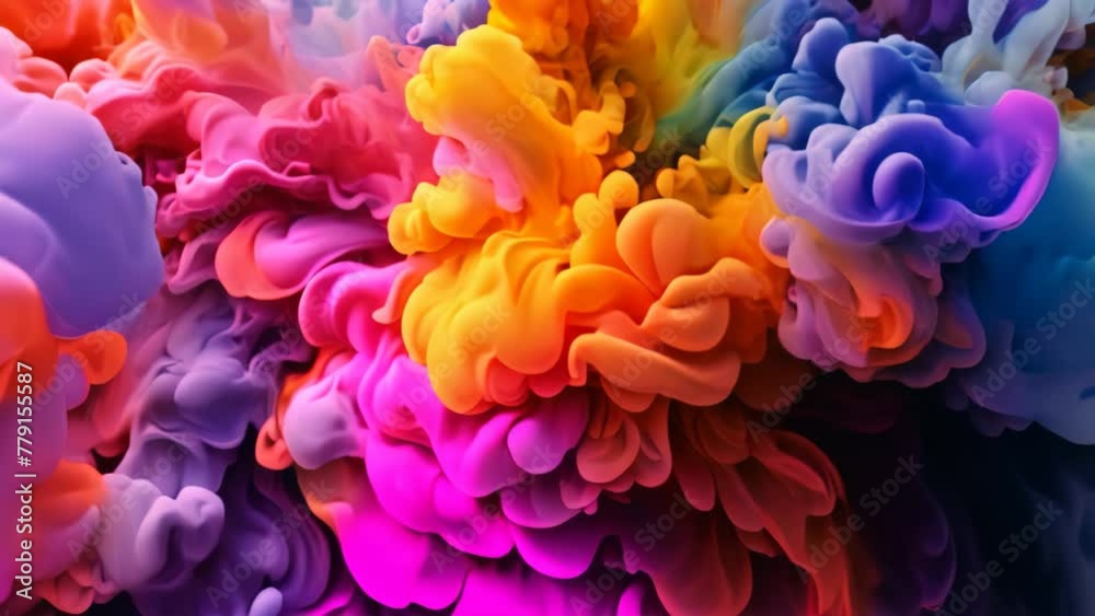 Multicolored inks dynamically hover in mid-air, creating a captivating visual spectacle, Explosion of emotions represented through a clash of hues, AI Generated Multicolored inks dynamically hover in mid-air, creating a captivating visual spectacle, Explosion of emotions represented through a clash of hues, AI Generated