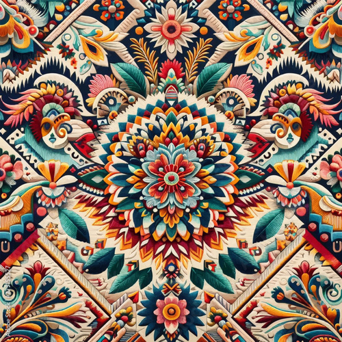 Wallpaper Mural Exploring Intricate Colorful Patterns in Ultra-Detailed Digital Art Torontodigital.ca