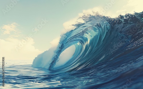 Beautiful Blue Sea Waves