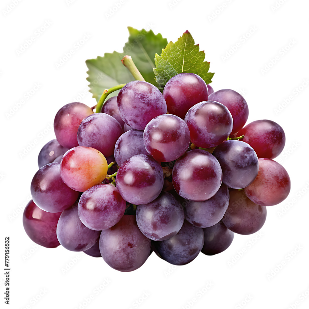 Fototapeta premium Grape fruits isolated on transparent background