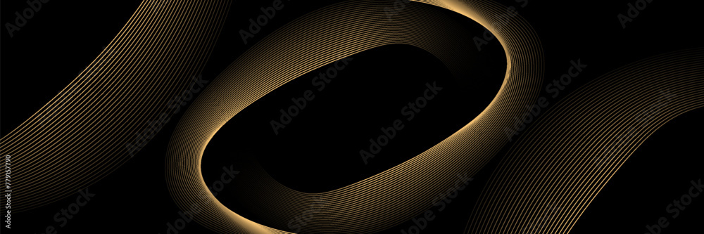 Luxury abstract black background with gold lines. Shiny gold geometric ...