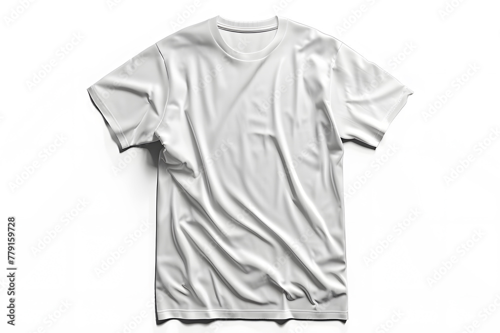 Mock up T-shirt in a white color isolated on white background Mock up T-shirt in a white color isolated on white background