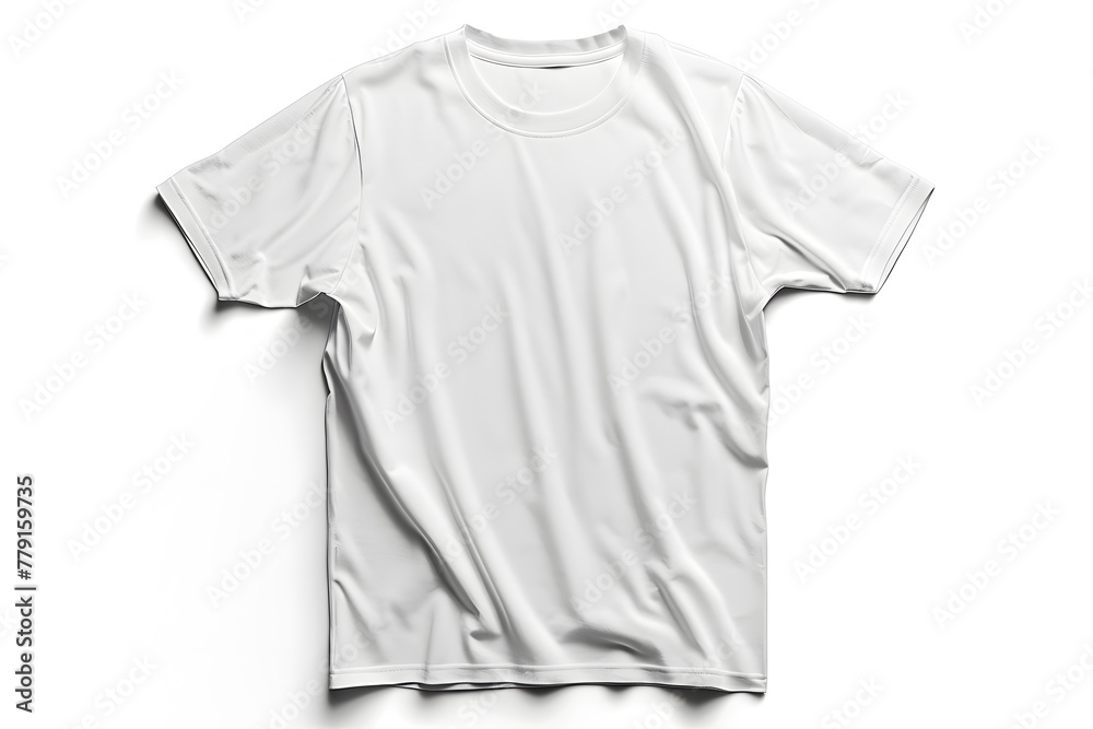 Mock up T-shirt in a white color isolated on white background Mock up T-shirt in a white color isolated on white background