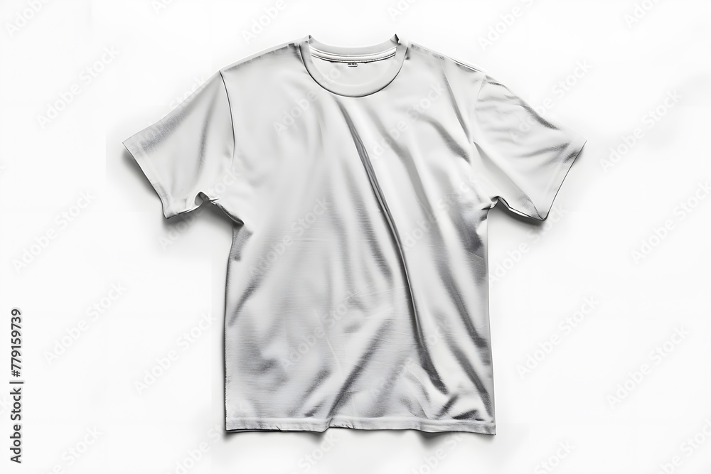 Mock up T-shirt in a white color isolated on white background Mock up T-shirt in a white color isolated on white background
