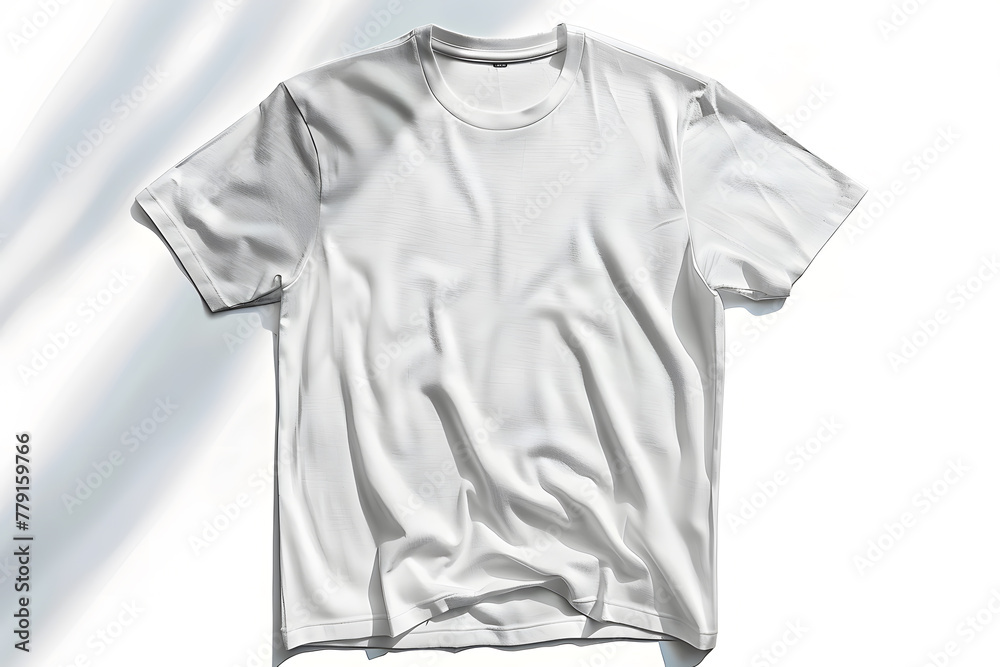 Mock up T-shirt in a white color isolated on white background Mock up T-shirt in a white color isolated on white background