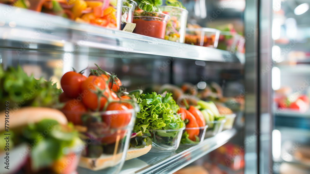 Fresh vegetables on display in glass containers. Farm food. Healthy & Eco-Friendly Eating Fresh vegetables on display in glass containers. Farm food. Healthy & Eco-Friendly Eating
