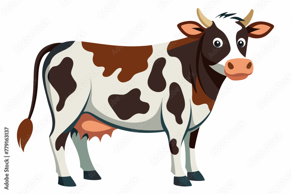 Cow vector illustration, whit background
