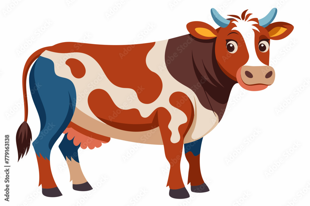 Cow vector illustration, whit background