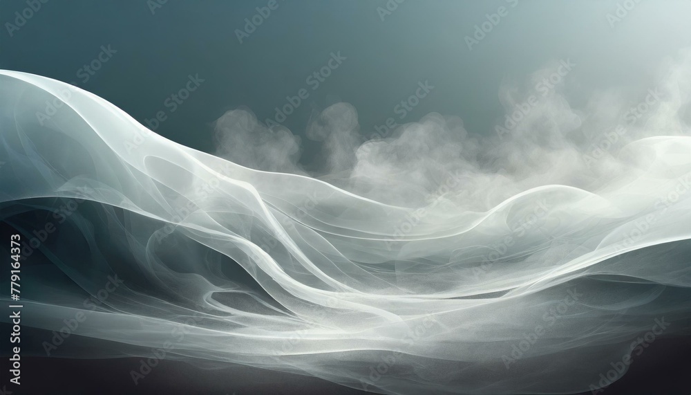 Veiled Whispers: Thin Layer of Steam Drifting Horizontally