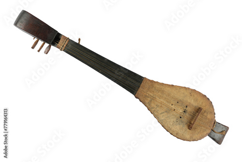 Gambus is a stringed instrument similar to a mandolin originating from the Middle East