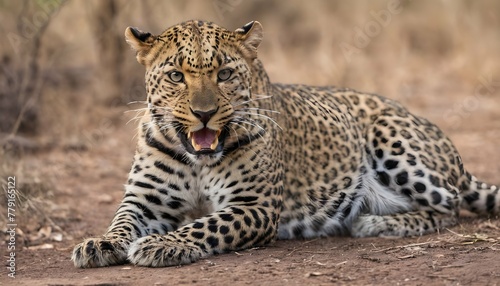 A Leopard With Its Sharp Claws Extended Ready For © Dayanna
