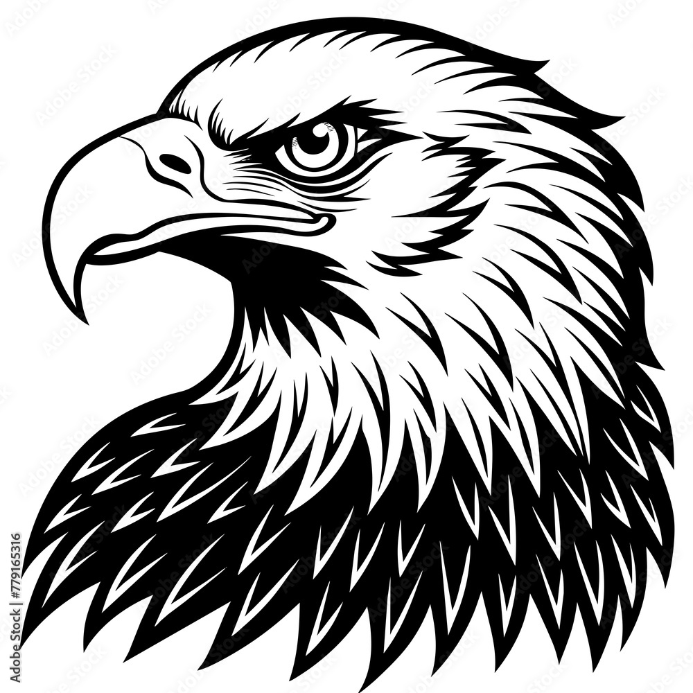 bald eagle silhouette vector illustration svg file