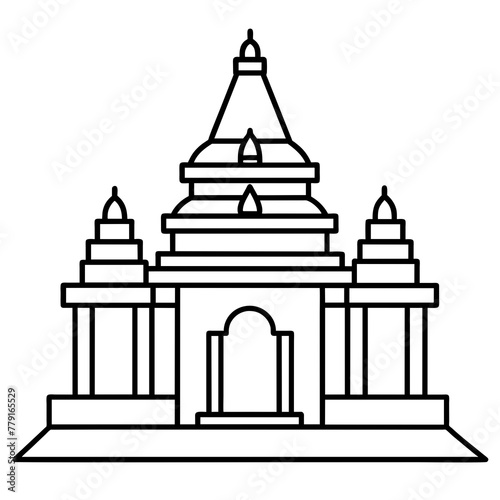 silhouette of the temple
