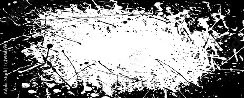 Wallpaper Mural Monochrome texture composed of irregular graphic elements. Distressed uneven grunge background. Abstract vector illustration. Overlay for interesting effect and depth. Isolated on white background. Torontodigital.ca