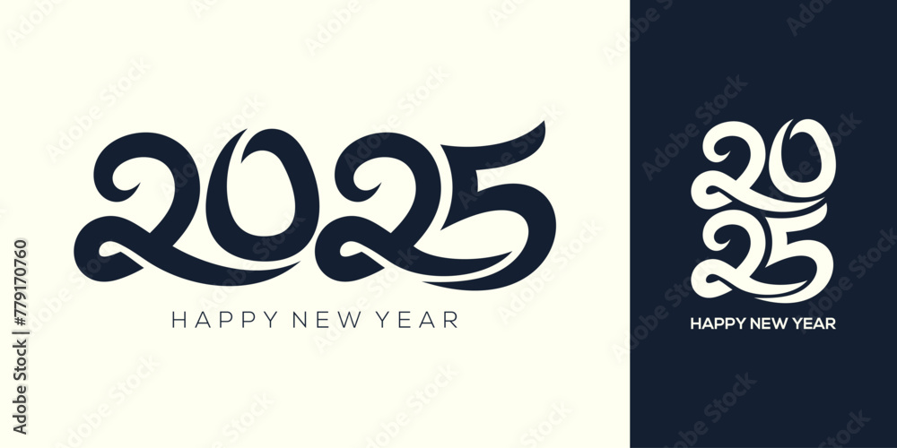 2025 Happy New Year design vector. trendy new year 2025 design template. 2025 Happy New Year design vector. trendy new year 2025 design template.