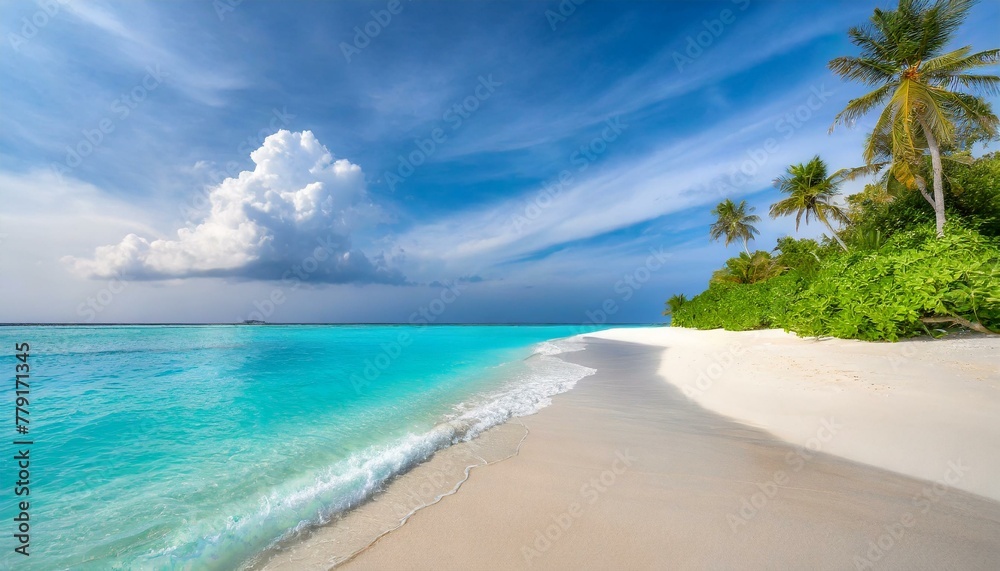 Oceanic Opulence: Turquoise Waves and White Sands in Maldives Heaven