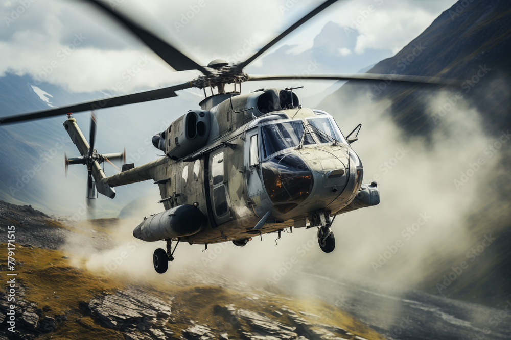 Combat helicopter in the sky. Air force recruitment. Air Force. Subjects related to war World War 3. Combat helicopter in the sky. Air force recruitment. Air Force. Subjects related to war World War 3.