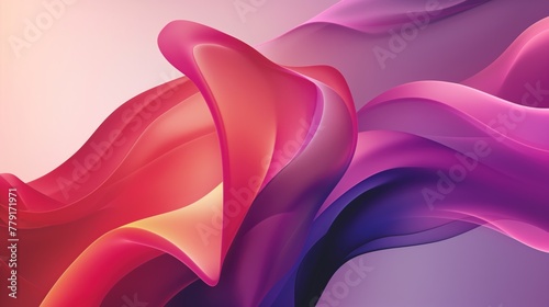 Detailed view of abstract pink and purple lines and shapes