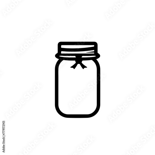 Mason jar outline
