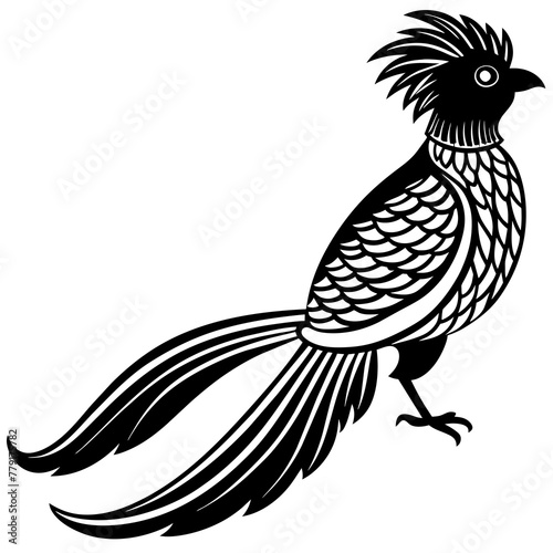 quetzal silhouette vector illustration svg file