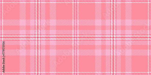 Print pattern seamless tartan, funky check texture vector. Fiber textile fabric background plaid in red and light colors.
