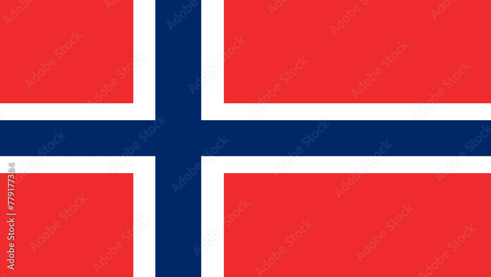 Obraz premium Flag of Svalbard. official flag of Spitsbergen near Arctic
