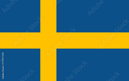 Flag of Sweden. Swedish flag. European country