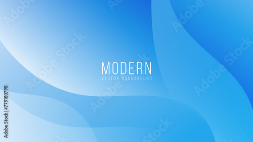 Modern blue gradient background with waves