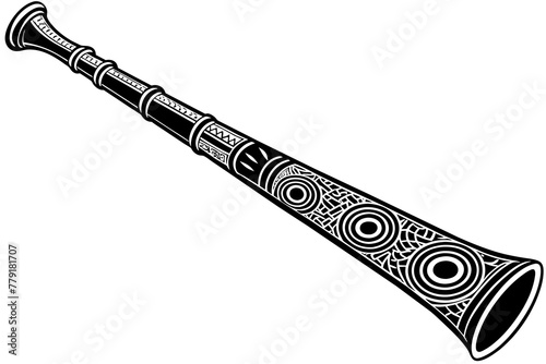 didgeridoo silhouette vector illustration photo