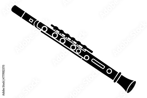 flute silhouette vector illustration